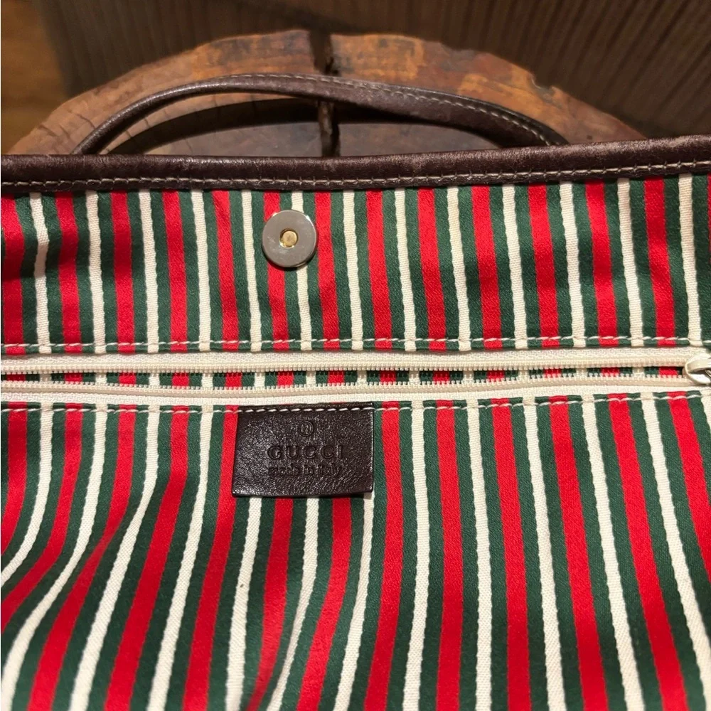 Gucci Beige and Brown GG Canvas Tote - Picture 4 of 12
